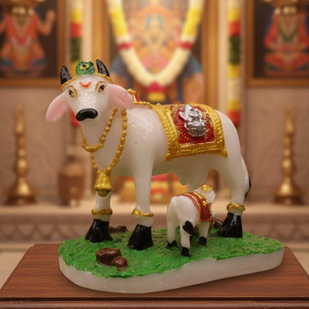 Kamdhenu Cow Idol with Calf