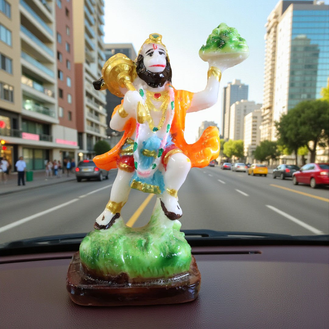 Marble Hanuman Idol | Car & Home Decor Blessings