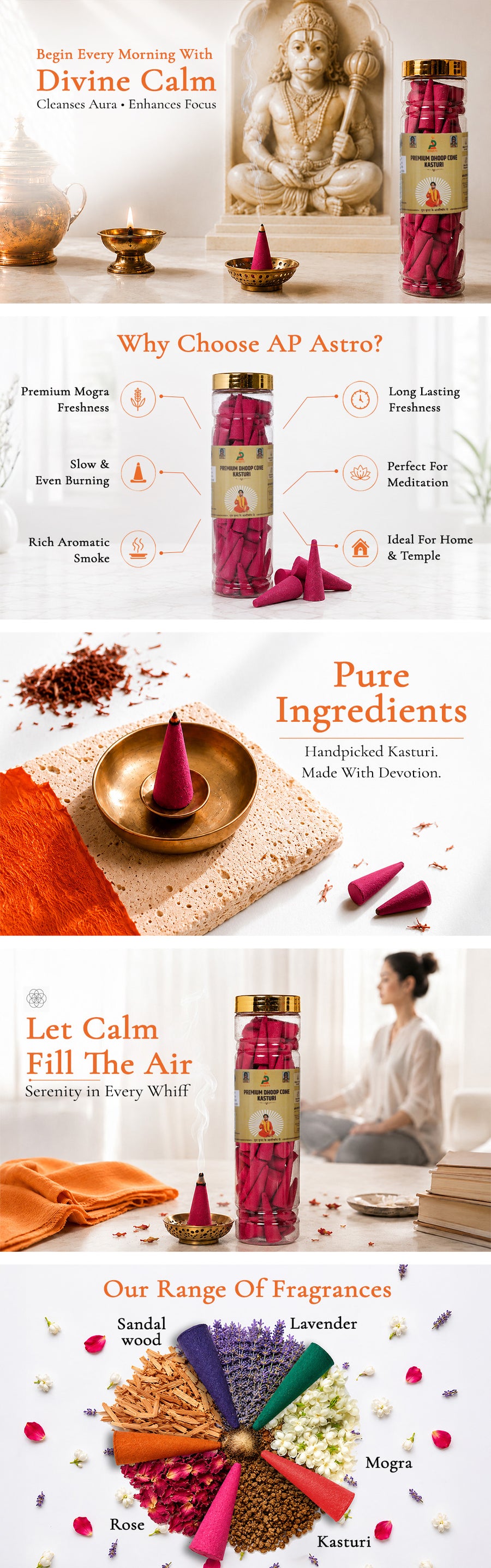 Kasturi Dhoop Cones — detail 1