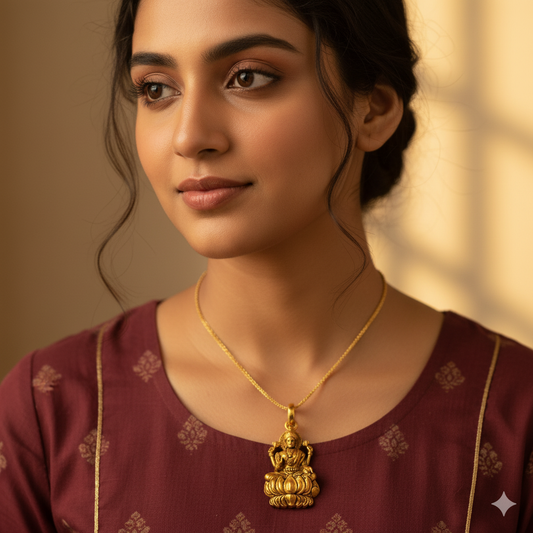 Lakshmi Gold Pendant