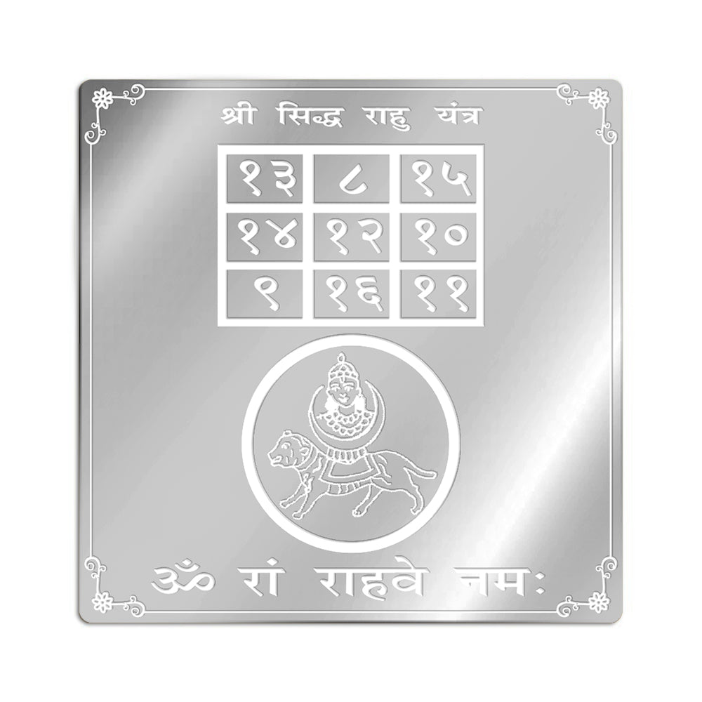 Rahu Yantra in Pure Silver