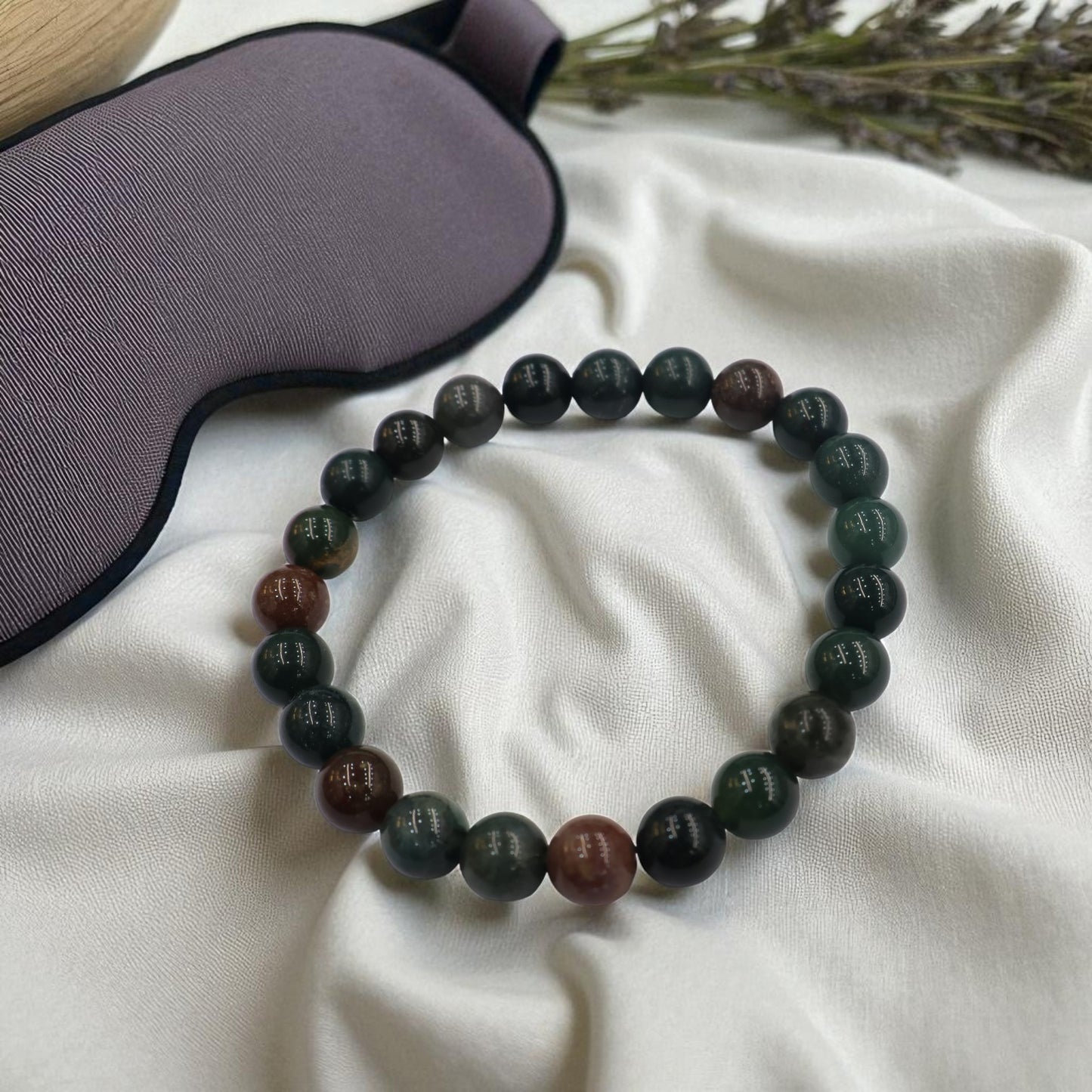 Natural Indian Bloodstone Bracelet