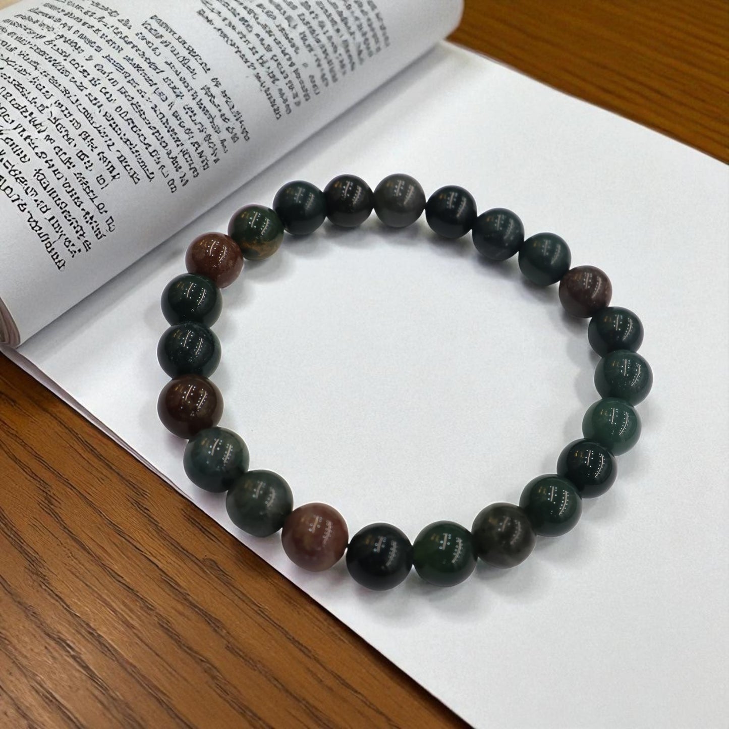 Natural Indian Bloodstone Bracelet