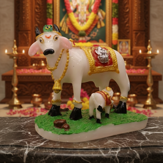 Kamdhenu Cow Idol with Calf