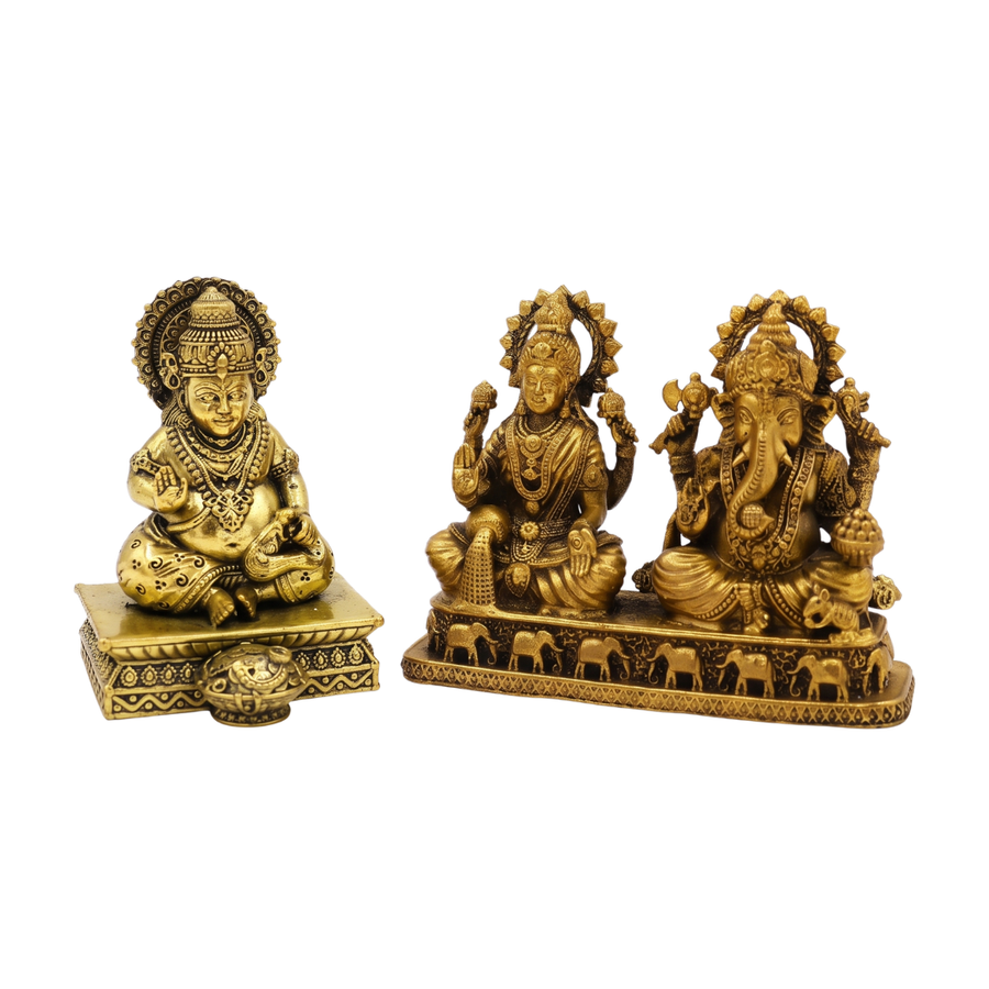 Lakshmi Ganesh & Kuber Ashtadhatu Combo – Dhanteras Special