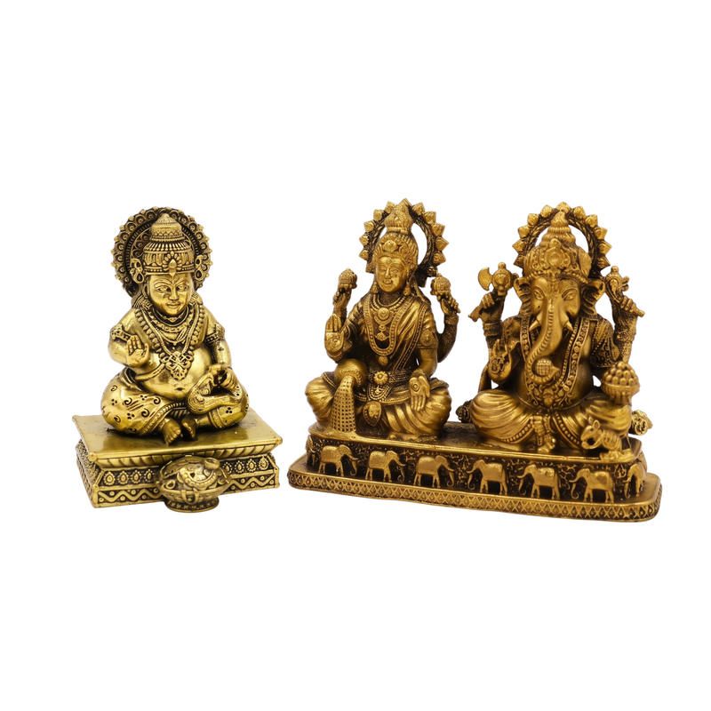 Lakshmi Ganesh & Kuber Ashtadhatu Combo – Dhanteras Special