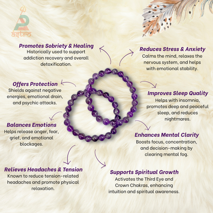 Natural Amethyst Bracelet