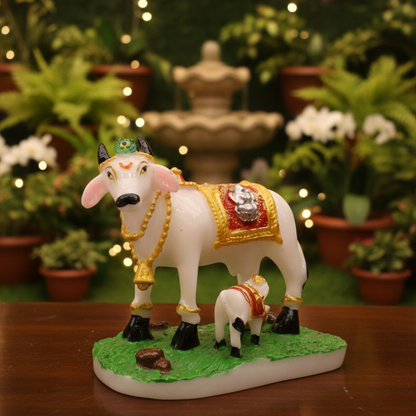 Kamdhenu Cow Idol with Calf