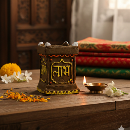 Tulsi Vrindavan Diya | Home Temple & Puja Decor