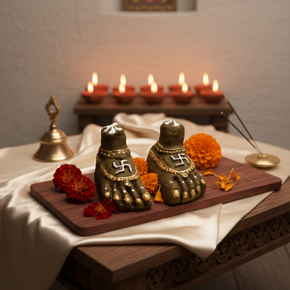 Lakshmi Charan Paduka | Home Temple & Puja Decor