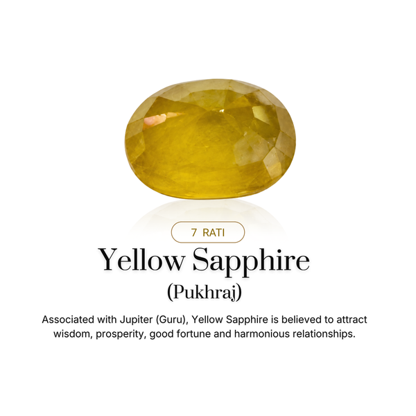 Yellow Sapphire (Pukhraj) 7 Rati