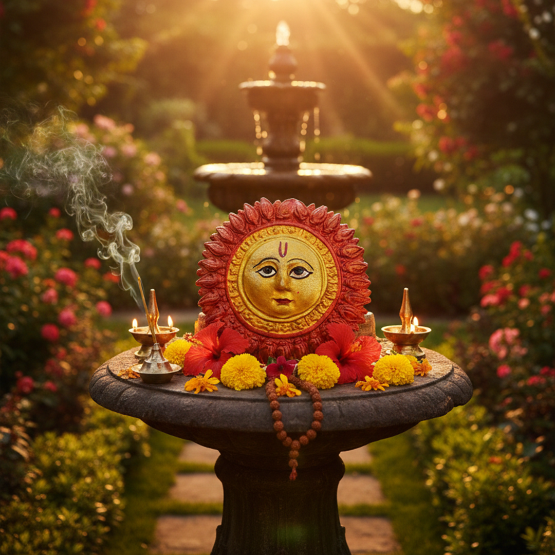 Sun Face God Idol | Home Temple & Decor