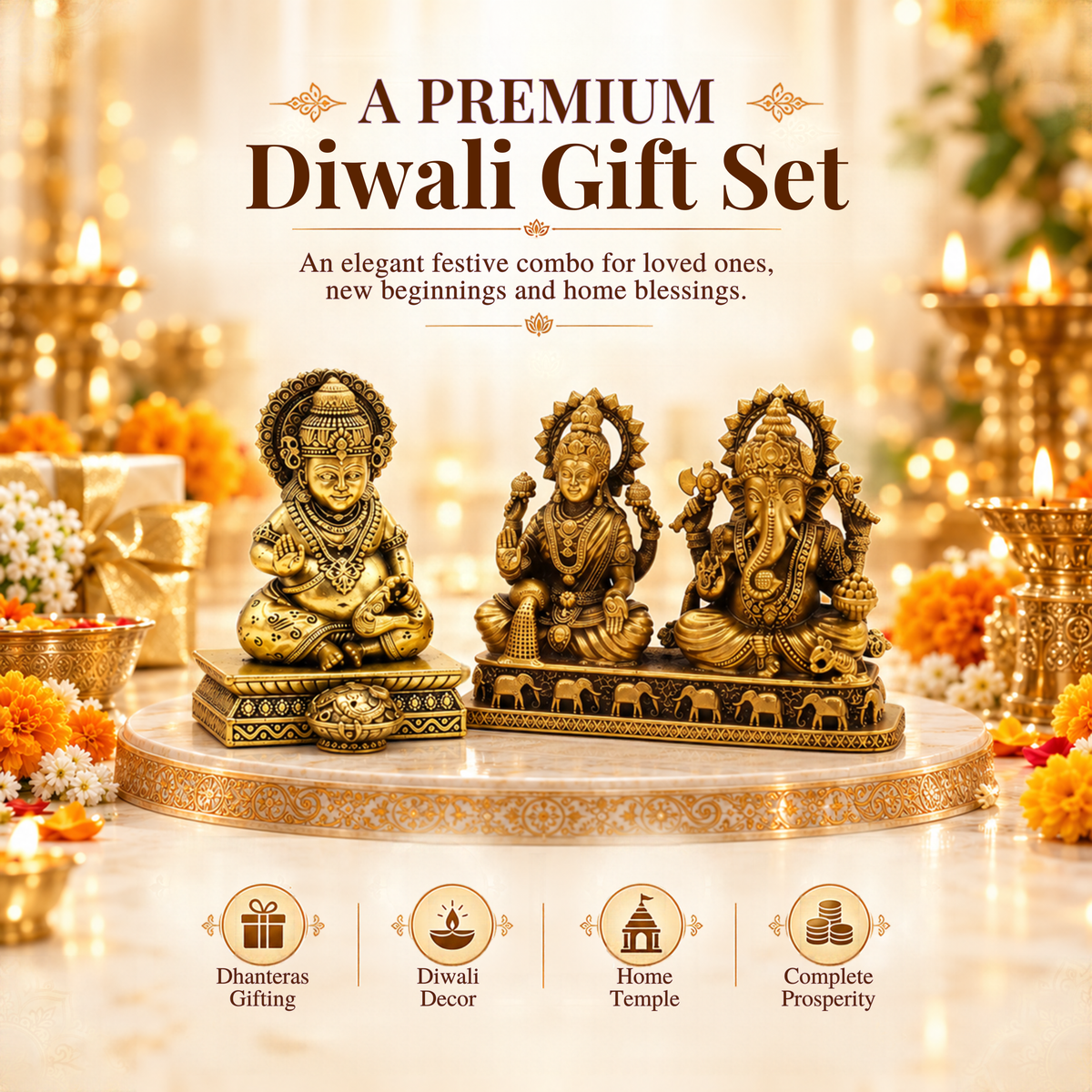 Lakshmi Ganesh & Kuber Ashtadhatu Combo – Dhanteras Special