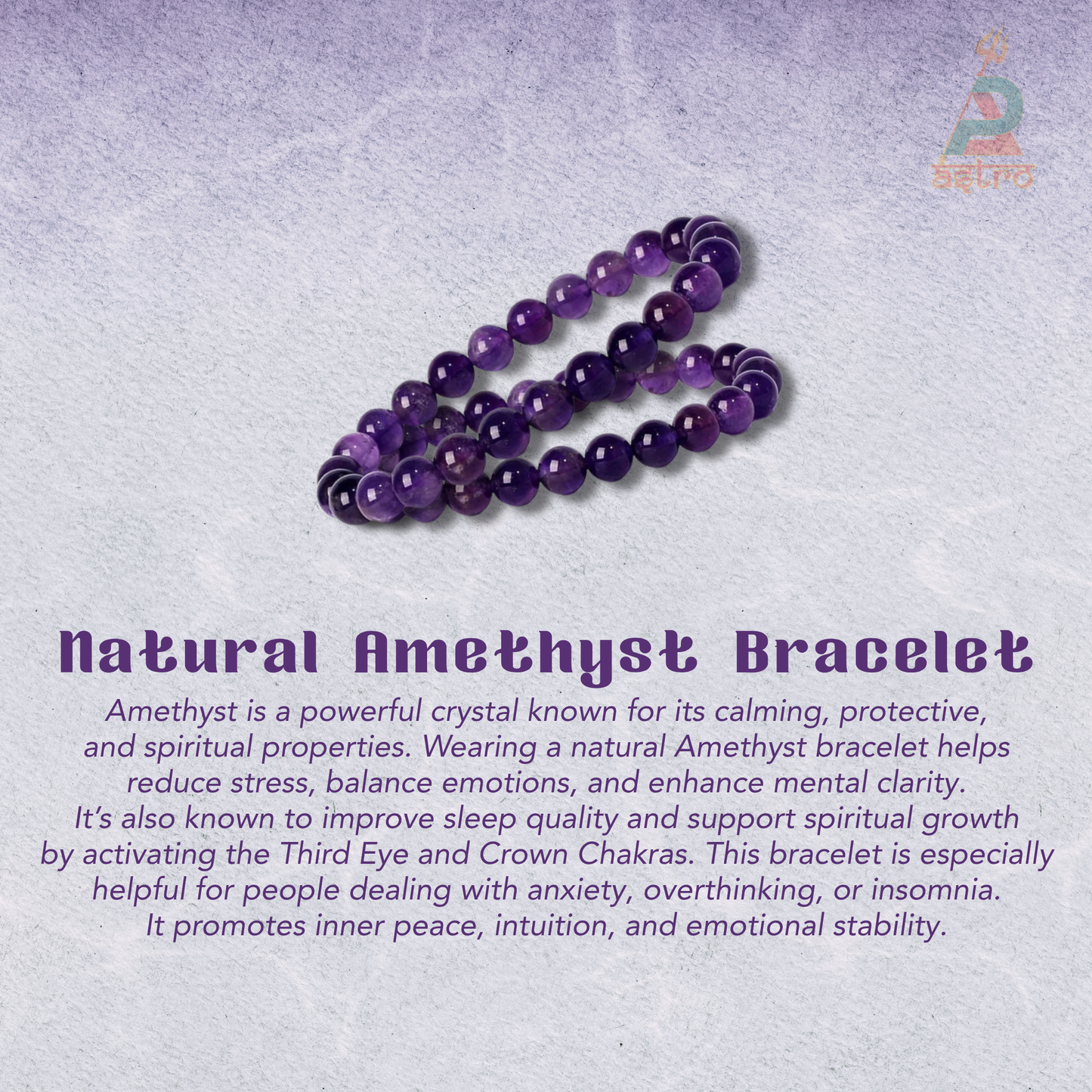 Natural Amethyst Bracelet