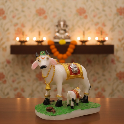 Kamdhenu Cow Idol with Calf