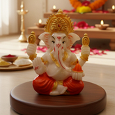 White Marble Ganpati Idol | Home & Decor