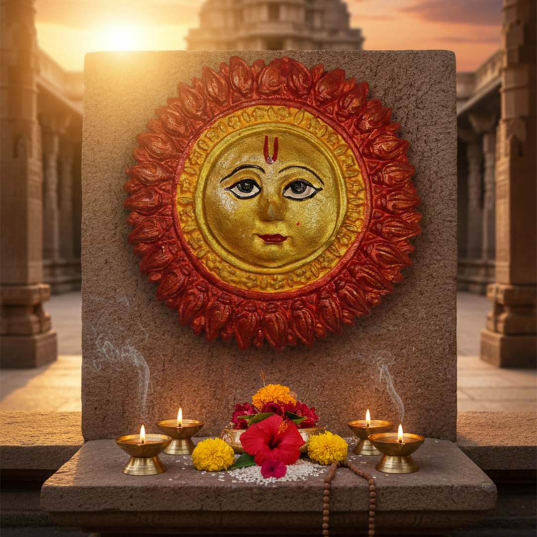 Sun Face God Idol | Home Temple & Decor
