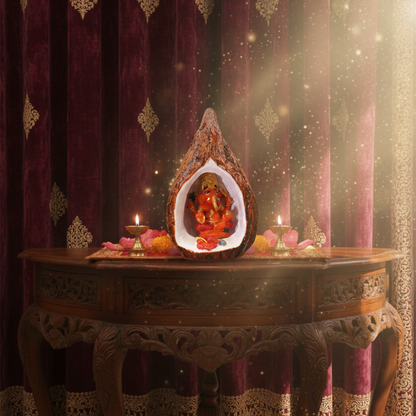 Coconut Shell Ganesh Statue