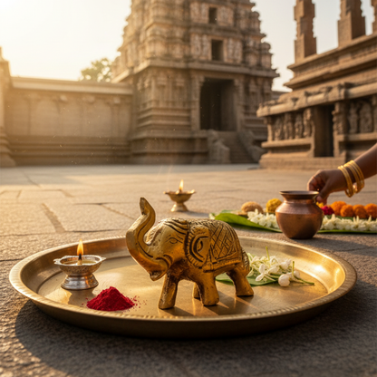 Brass Elephant Statue