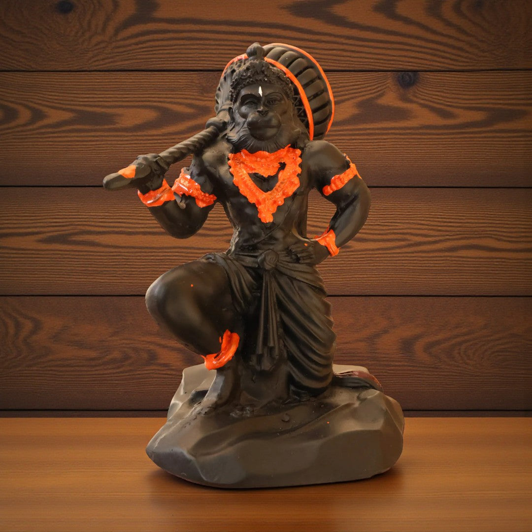 Black Orange Hanuman Idol | Strength & Protection – AP Astro