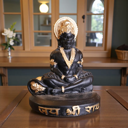 Hanuman Idol (Black and Golden)