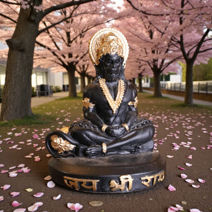 Hanuman Idol (Black and Golden)