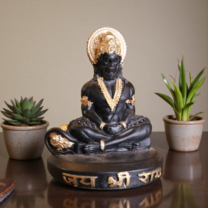 Hanuman Idol (Black and Golden)