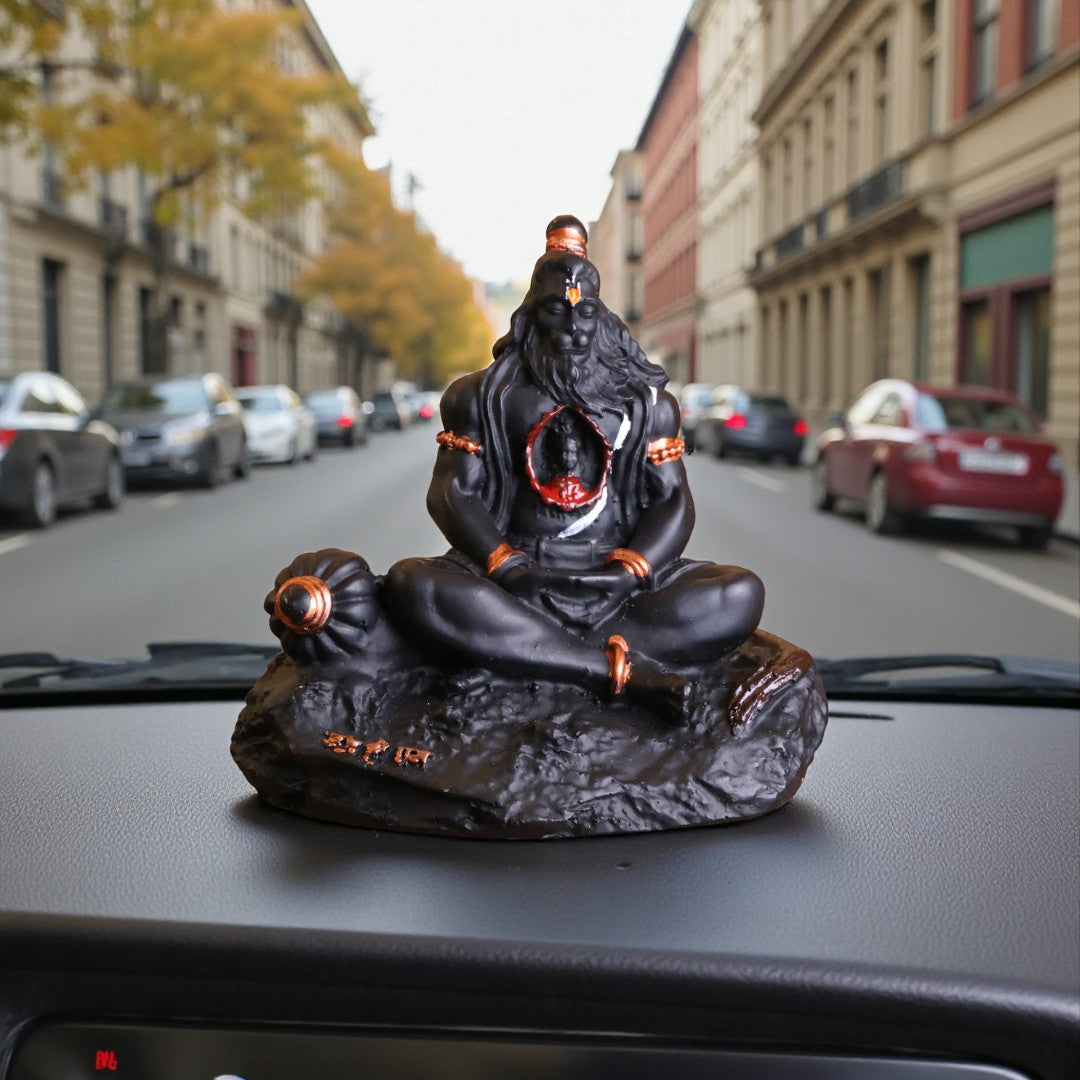 Rudhra Rupayay Hanuman Black Idol