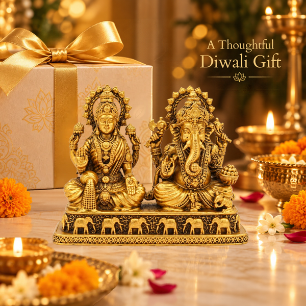 Ashtadhatu Lakshmi Ganesh Idol – Diwali & Dhanteras Special