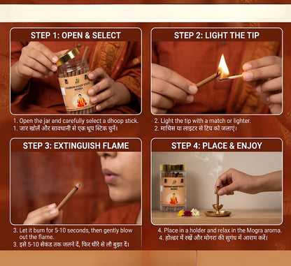 Premium Mogra Dhoop Sticks | Puja, Meditation & Positivity