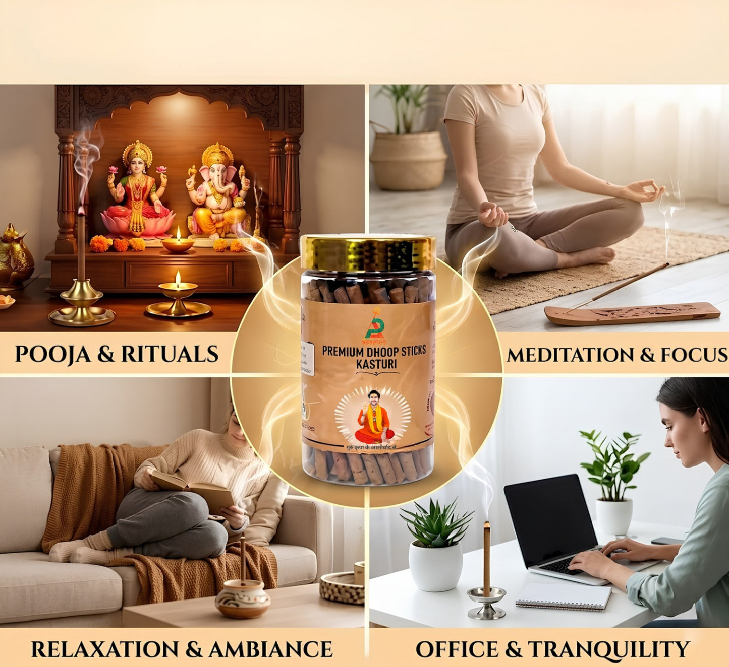 Premium Kasturi Dhoop Sticks | Long Lasting Divine Aroma