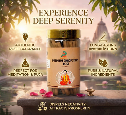 Premium Rose Dhoop Sticks | Divine Floral Fragrance