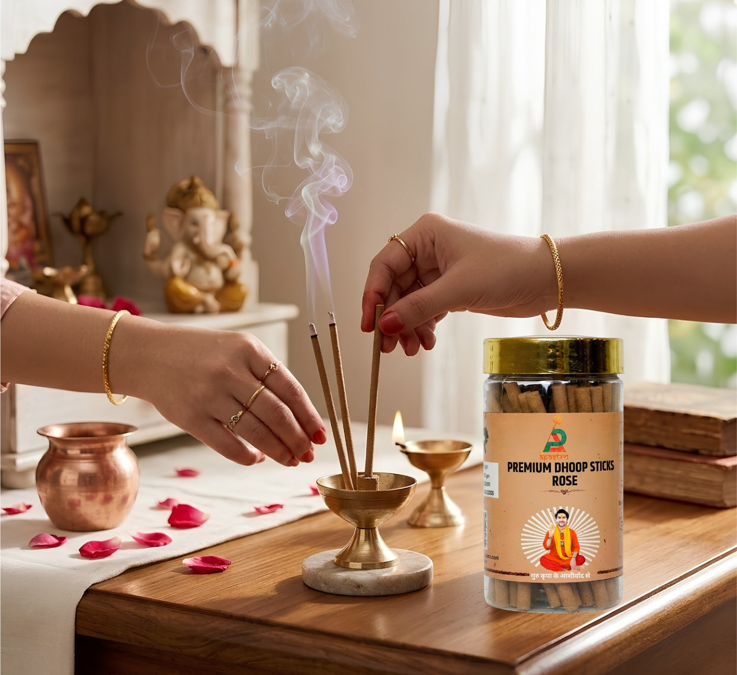 Premium Rose Dhoop Sticks | Divine Floral Fragrance