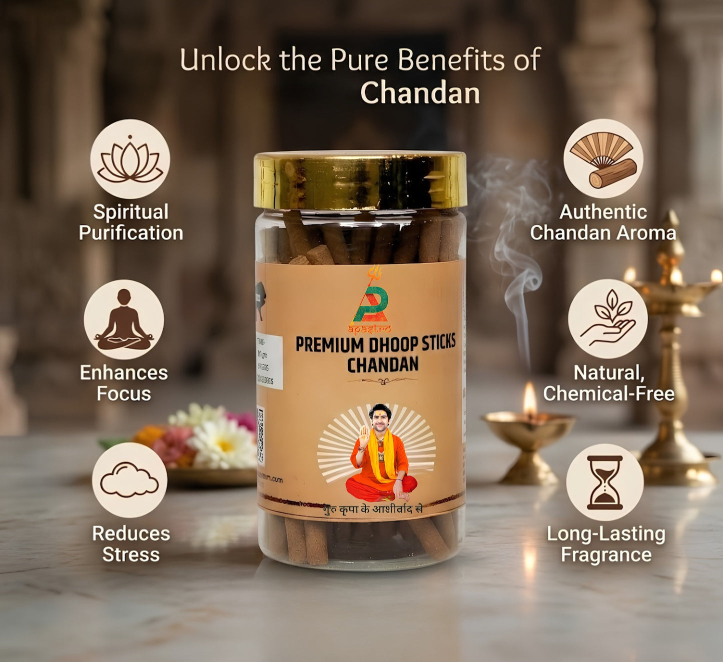 Chemical-Free Chandan Dhoop Sticks