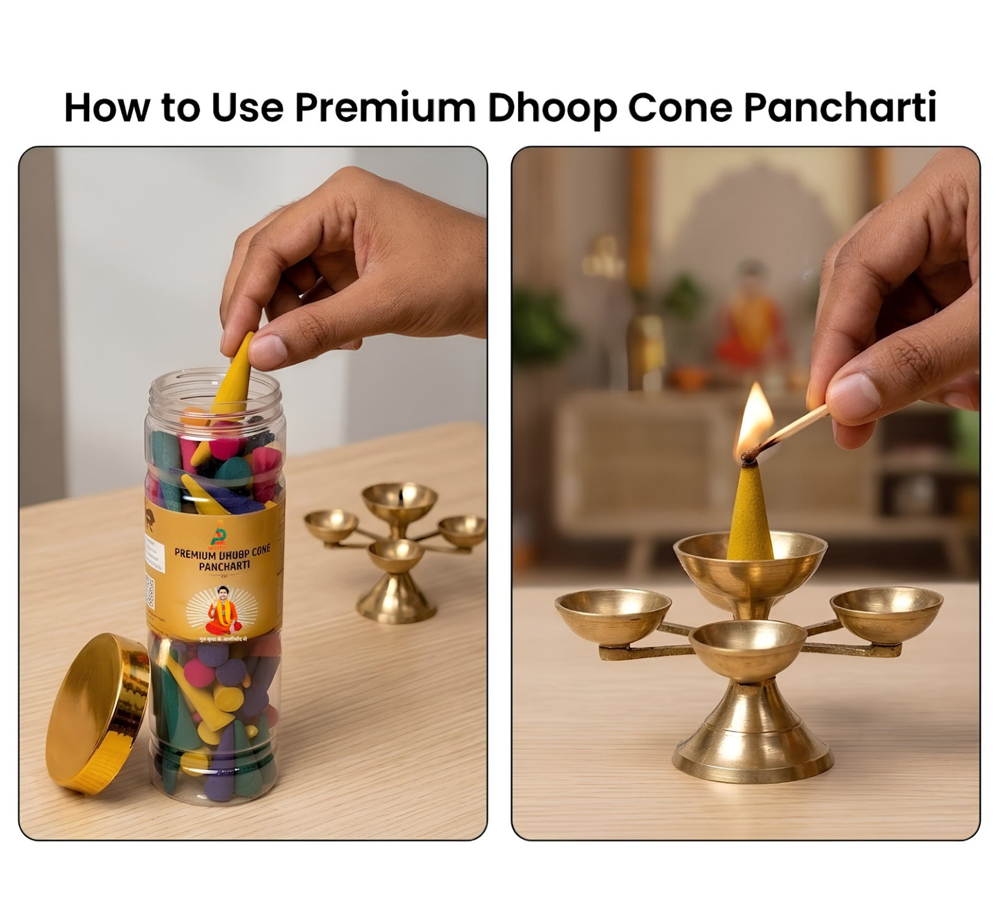 Premium Multi-Color Dhoop Cones | For Pooja