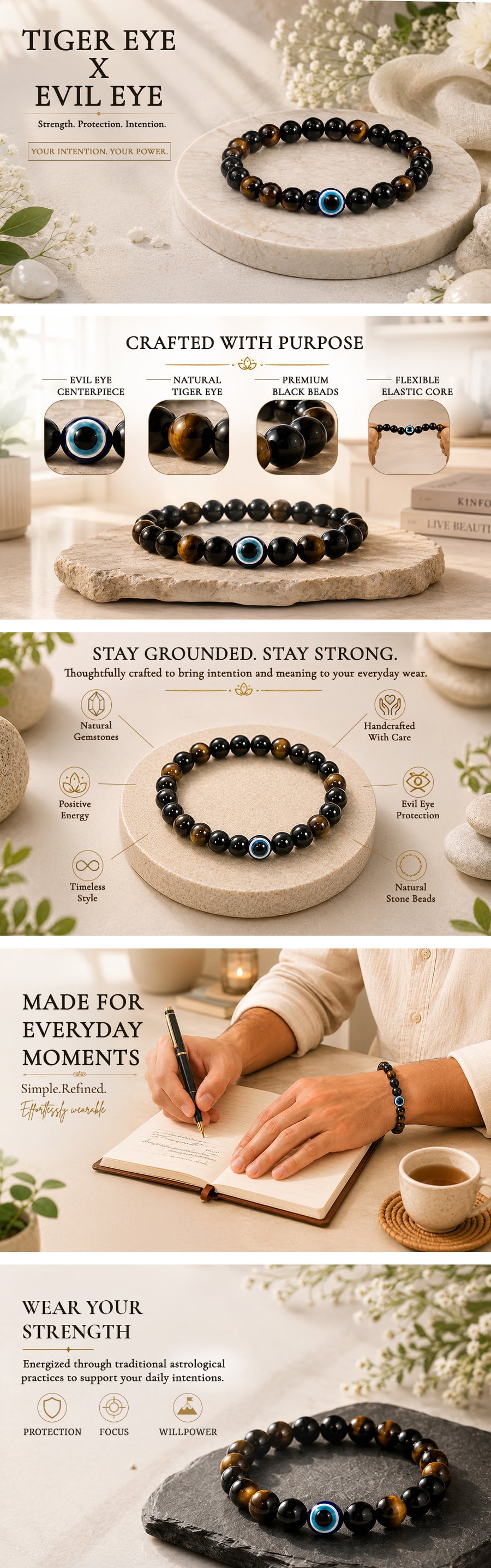 Tiger Eye with Evil Eye — detail 1