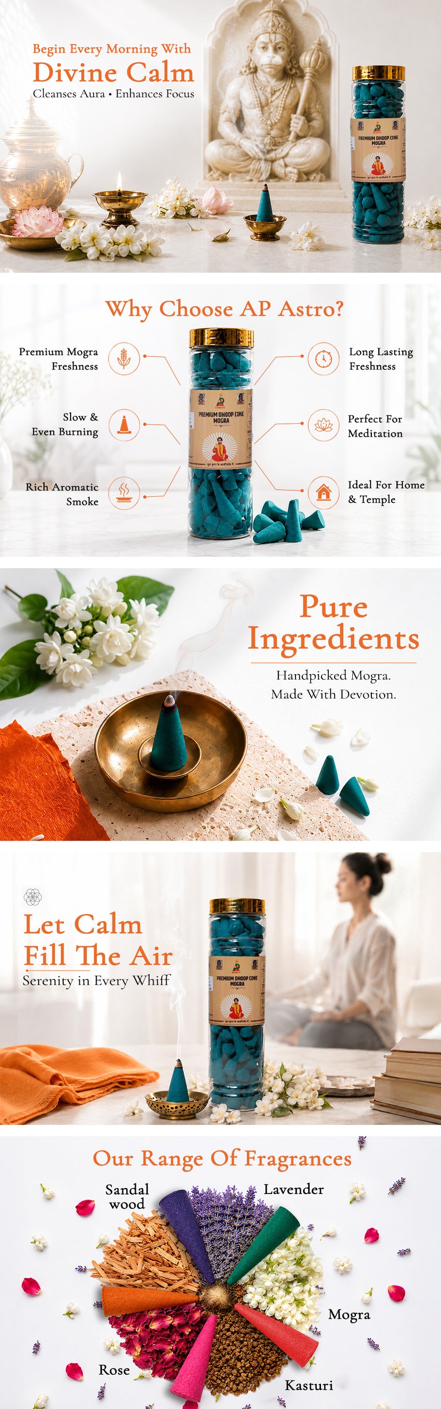 Mogra Dhoop Cones — detail 1