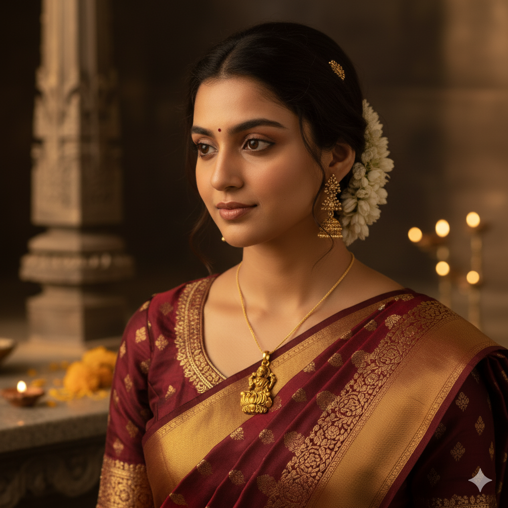 Lakshmi Gold Pendant