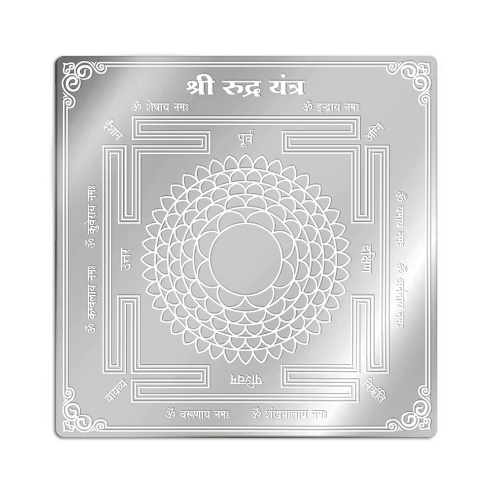 Rudra Yantra in Pure Silver