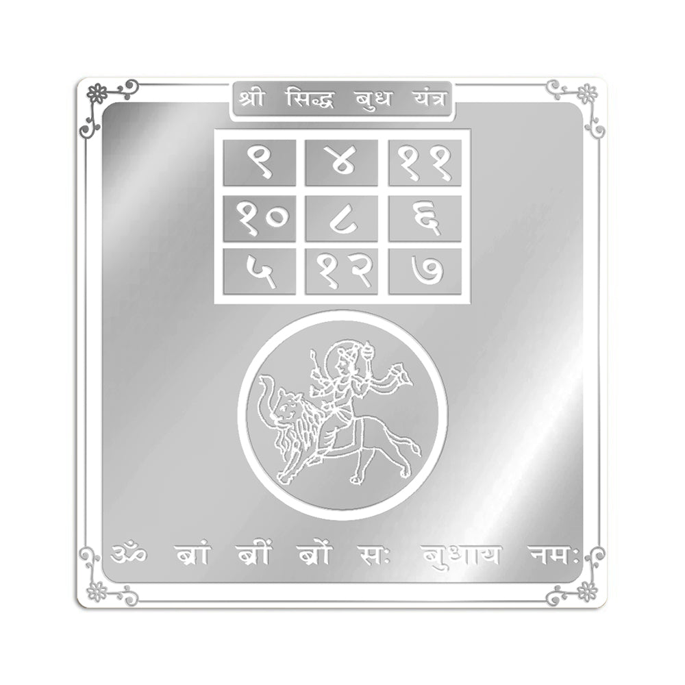 Buddh Yantra in Pure Silver – Mercury Blessings, Intelligence & Success Yantra