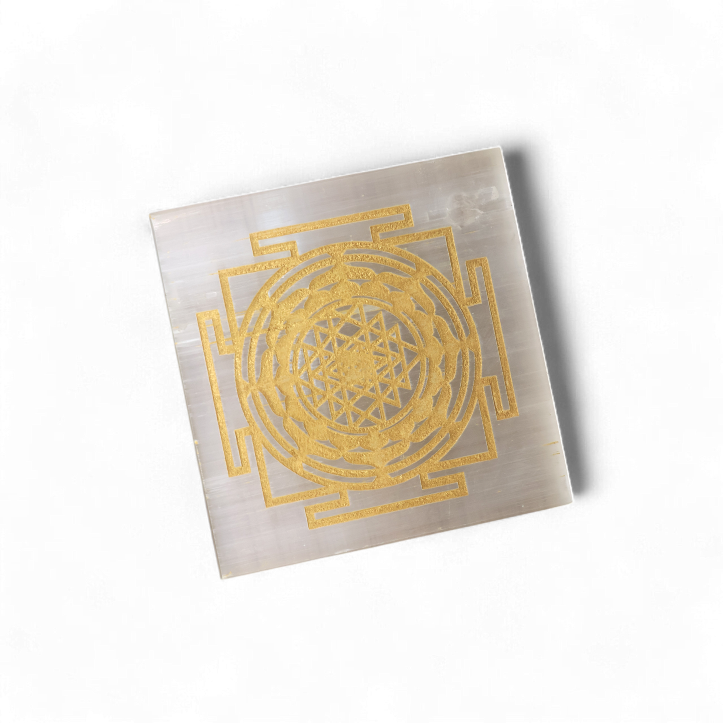Shree Yantra Selenite Plate