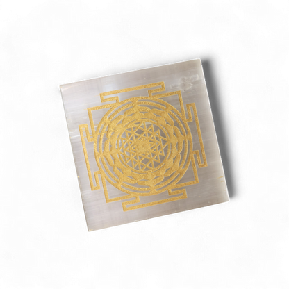 Shree Yantra Selenite Plate