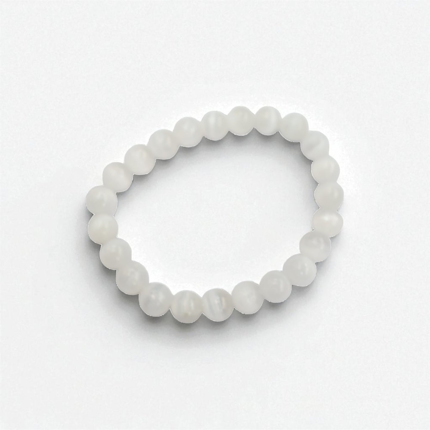 Natural Cat Eye White Selenite Bracelet
