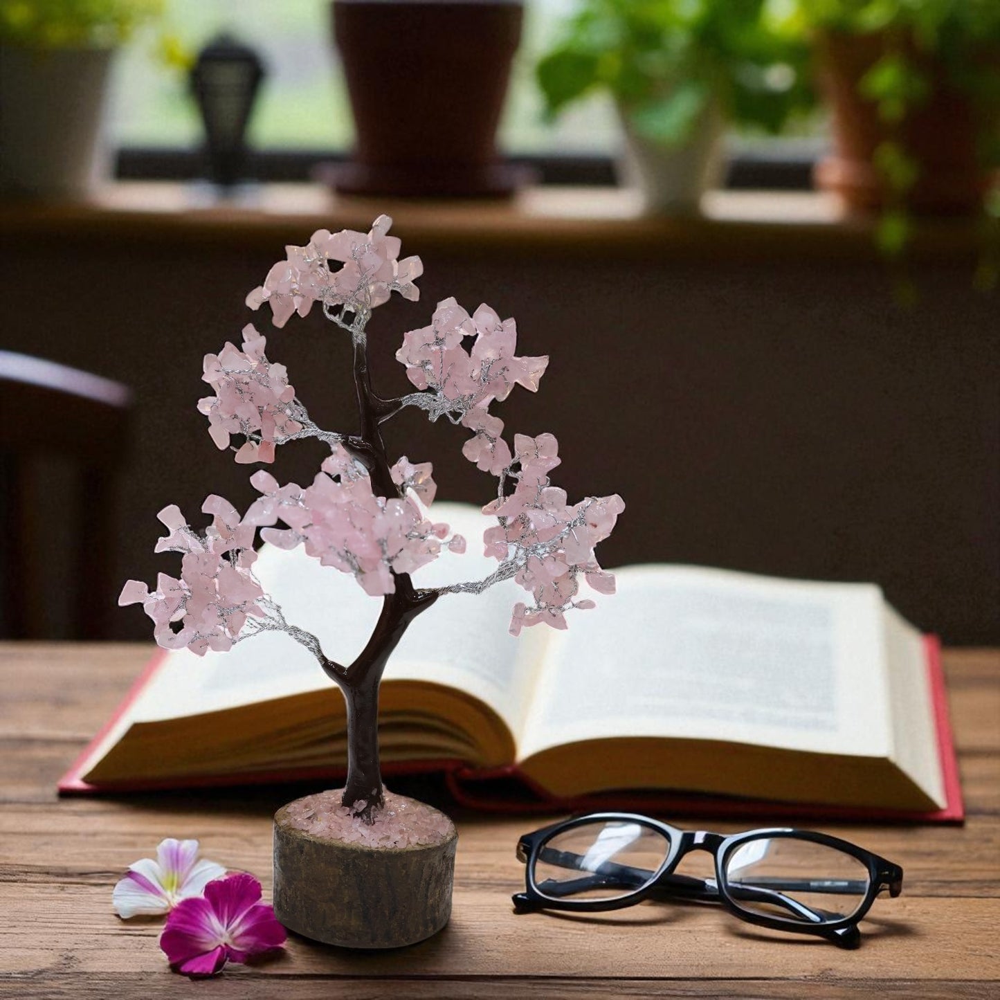 Rose Quartz Crystal Tree