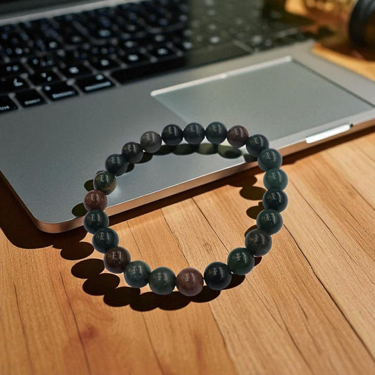 Natural Indian Bloodstone Bracelet