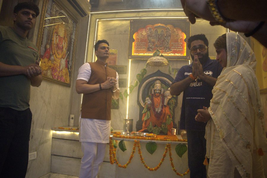 With Tehelka at Hanuman ji darshan